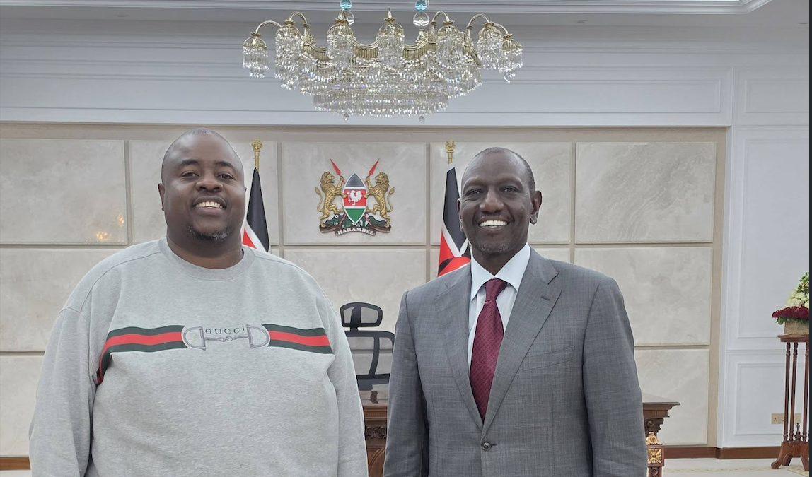 Wicknell Chivhayo with Kenyan president William Ruto